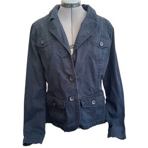 Lady Hathaway Utility Blazer Jacket Minimalist Safari Military Chic Casual Layer